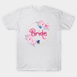 Bride floral wedding design T-Shirt